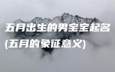 五月出生的男宝宝起名(五月的象征意义)