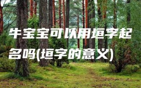 牛宝宝可以用垣字起名吗(垣字的意义)