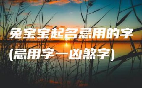 兔宝宝起名忌用的字(忌用字一凶煞字)