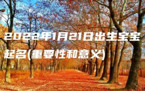 2022年1月21日出生宝宝起名(重要性和意义)