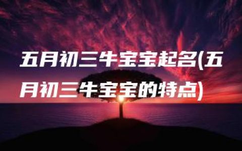 五月初三牛宝宝起名(五月初三牛宝宝的特点)