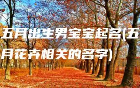 五月出生男宝宝起名(五月花卉相关的名字)