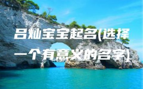 吕灿宝宝起名(选择一个有意义的名字)