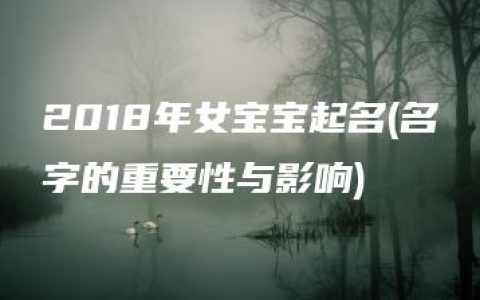 2018年女宝宝起名(名字的重要性与影响)