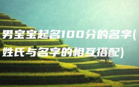 男宝宝起名100分的名字(姓氏与名字的相互搭配)