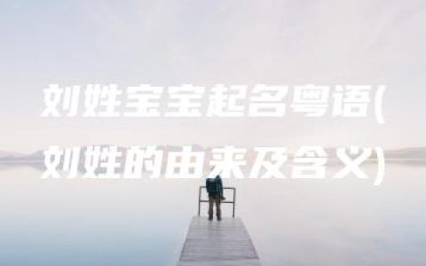 刘姓宝宝起名粤语(刘姓的由来及含义)