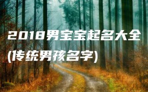 2018男宝宝起名大全(传统男孩名字)