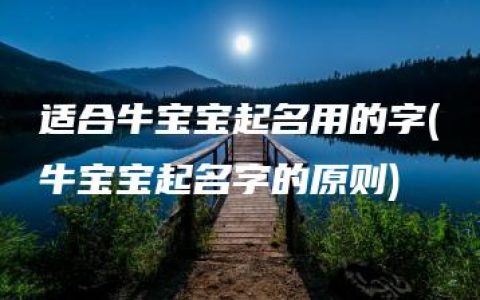 适合牛宝宝起名用的字(牛宝宝起名字的原则)