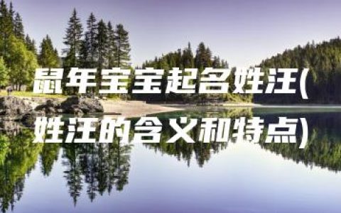 鼠年宝宝起名姓汪(姓汪的含义和特点)