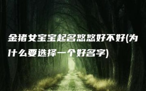 金猪女宝宝起名悠悠好不好(为什么要选择一个好名字)