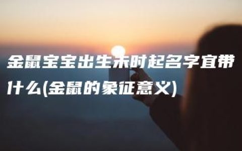 金鼠宝宝出生未时起名字宜带什么(金鼠的象征意义)