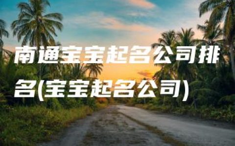 南通宝宝起名公司排名(宝宝起名公司)