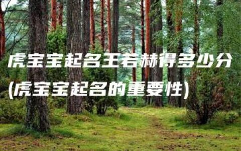 虎宝宝起名王若赫得多少分(虎宝宝起名的重要性)