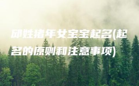 邱姓猪年女宝宝起名(起名的原则和注意事项)