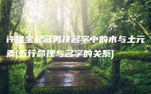 许宝宝起名男孩名字中的木与土元素(五行命理与名字的关系)