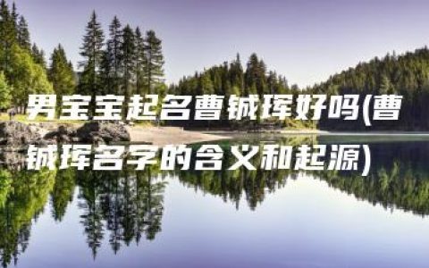 男宝宝起名曹铖珲好吗(曹铖珲名字的含义和起源)