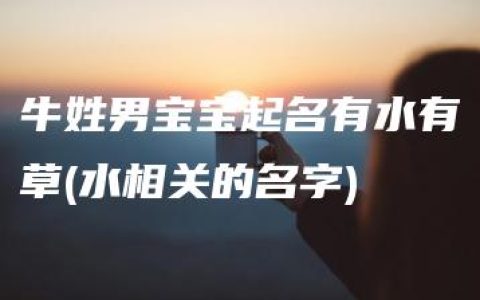 牛姓男宝宝起名有水有草(水相关的名字)