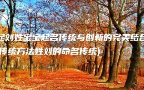 起刘姓宝宝起名传统与创新的完美结合(传统方法姓刘的命名传统)