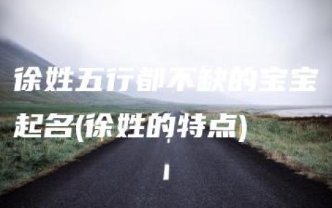 徐姓五行都不缺的宝宝起名(徐姓的特点)