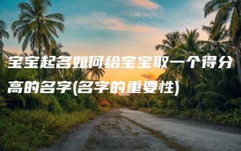 宝宝起名如何给宝宝取一个得分高的名字(名字的重要性)