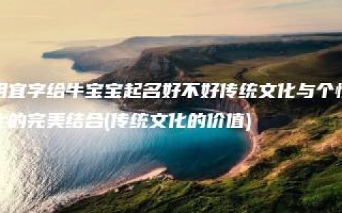 用宜字给牛宝宝起名好不好传统文化与个性化的完美结合(传统文化的价值)