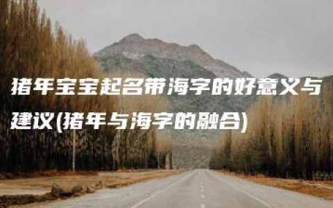 猪年宝宝起名带海字的好意义与建议(猪年与海字的融合)