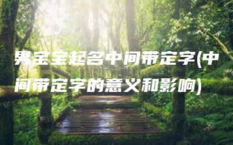 男宝宝起名中间带定字(中间带定字的意义和影响)