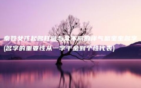 秦姓女孩起名打造与众不同的洋气鼠宝宝名字(名字的重要性从一字千金到个性代表)