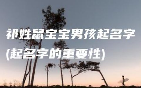 祁姓鼠宝宝男孩起名字(起名字的重要性)