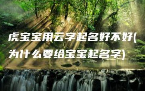 虎宝宝用云字起名好不好(为什么要给宝宝起名字)