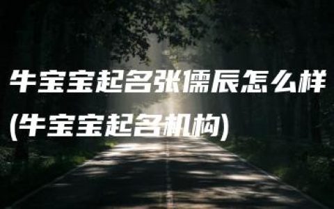 牛宝宝起名张儒辰怎么样(牛宝宝起名机构)