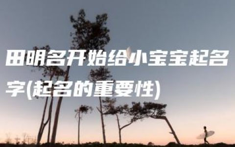 田明名开始给小宝宝起名字(起名的重要性)