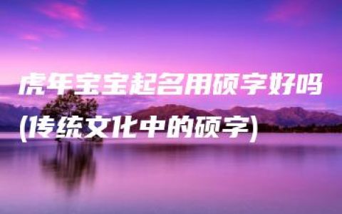 虎年宝宝起名用硕字好吗(传统文化中的硕字)