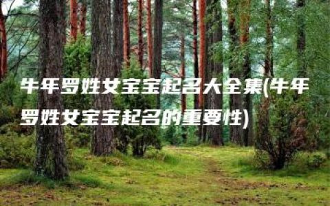 牛年罗姓女宝宝起名大全集(牛年罗姓女宝宝起名的重要性)