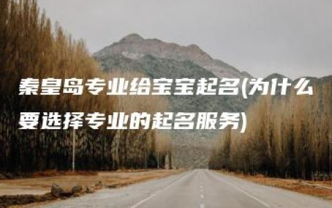 秦皇岛专业给宝宝起名(为什么要选择专业的起名服务)