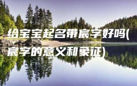 给宝宝起名带宸字好吗(宸字的意义和象征)