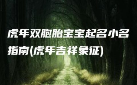 虎年双胞胎宝宝起名小名指南(虎年吉祥象征)