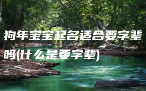 狗年宝宝起名适合要字辈吗(什么是要字辈)