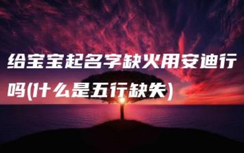 给宝宝起名字缺火用安迪行吗(什么是五行缺失)