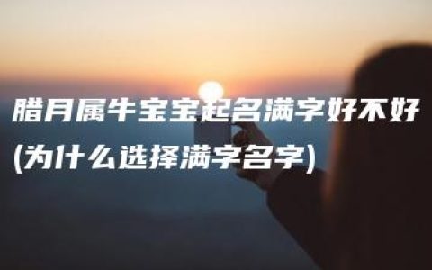 腊月属牛宝宝起名满字好不好(为什么选择满字名字)