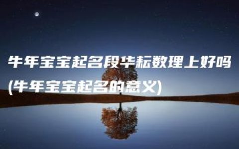 牛年宝宝起名段华耘数理上好吗(牛年宝宝起名的意义)