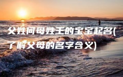 父姓何母姓王的宝宝起名(了解父母的名字含义)