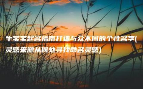 牛宝宝起名指南打造与众不同的个性名字(灵感来源从何处寻找命名灵感)