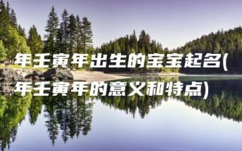 年壬寅年出生的宝宝起名(年壬寅年的意义和特点)