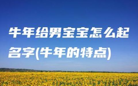 牛年给男宝宝怎么起名字(牛年的特点)