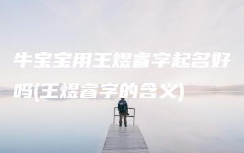 牛宝宝用王煜睿字起名好吗(王煜睿字的含义)