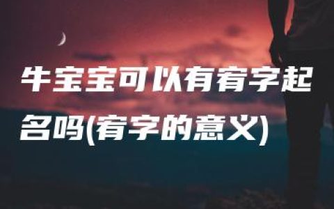 牛宝宝可以有宥字起名吗(宥字的意义)