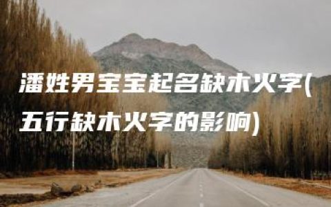 潘姓男宝宝起名缺木火字(五行缺木火字的影响)