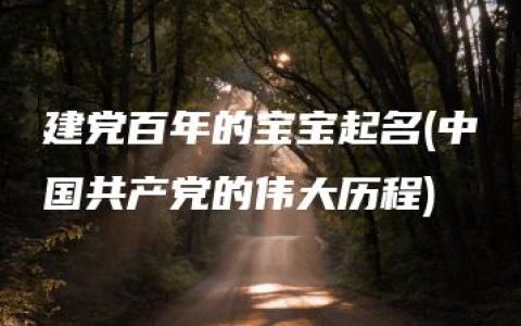 建党百年的宝宝起名(中国共产党的伟大历程)