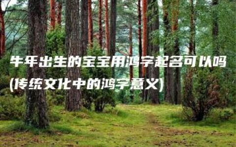 牛年出生的宝宝用鸿字起名可以吗(传统文化中的鸿字意义)